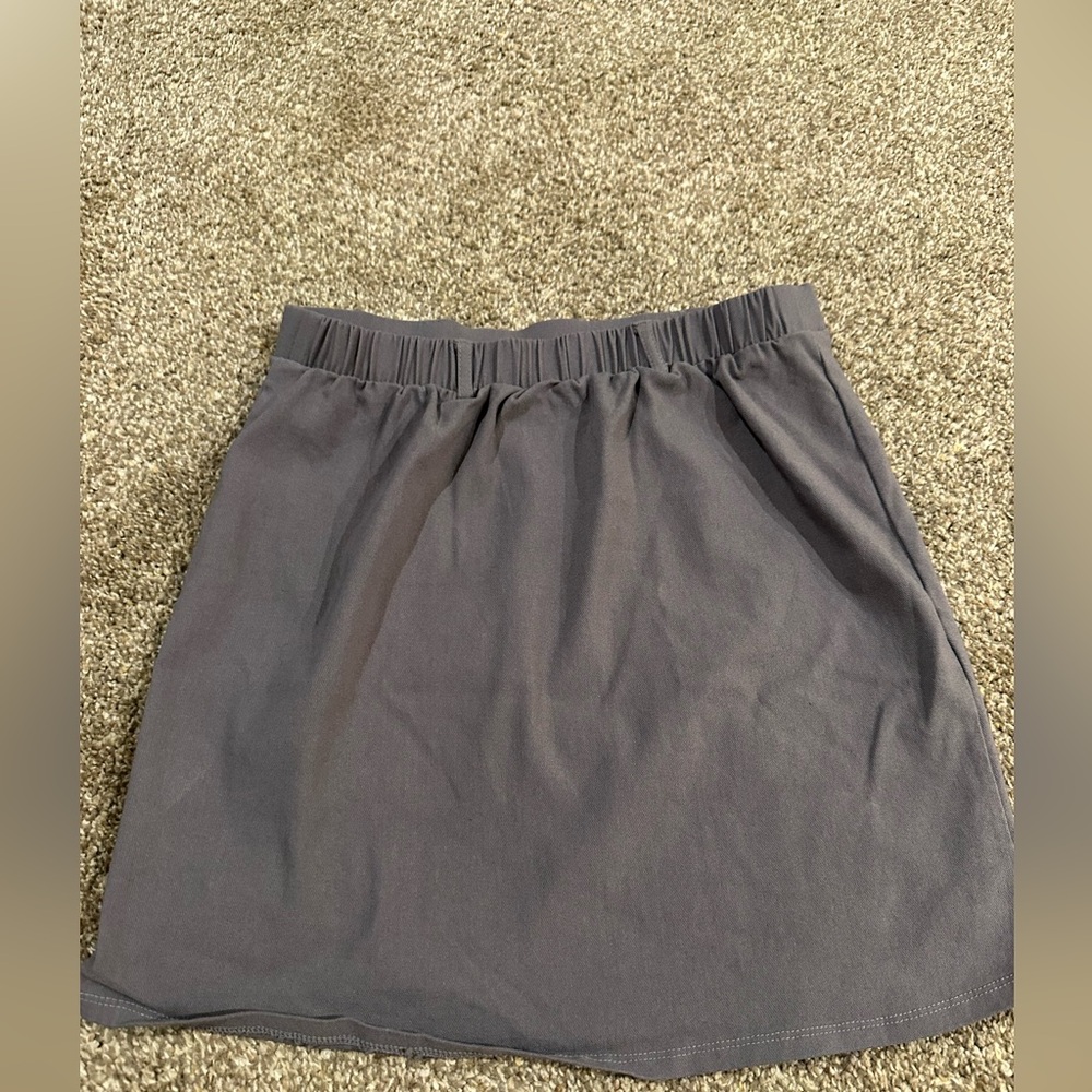 No Boundaries Charcoal Mini Skirt - Picture 4 of 8